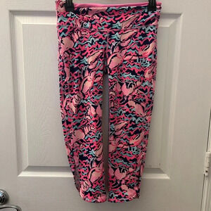 ! Lilly Pulitzer Cropped Luxletic Legging Navy Lobstah Roll